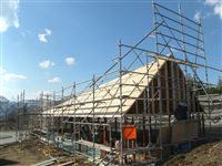 2012/3/21 屋根合板張り作業